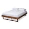 Baxton Studio Liliya Walnut Brown Finished Wood Full Size Platform Bed Frame 156-9410 - alternate 1